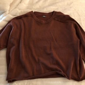 Aerie Distressed Cropped Sweatshirt